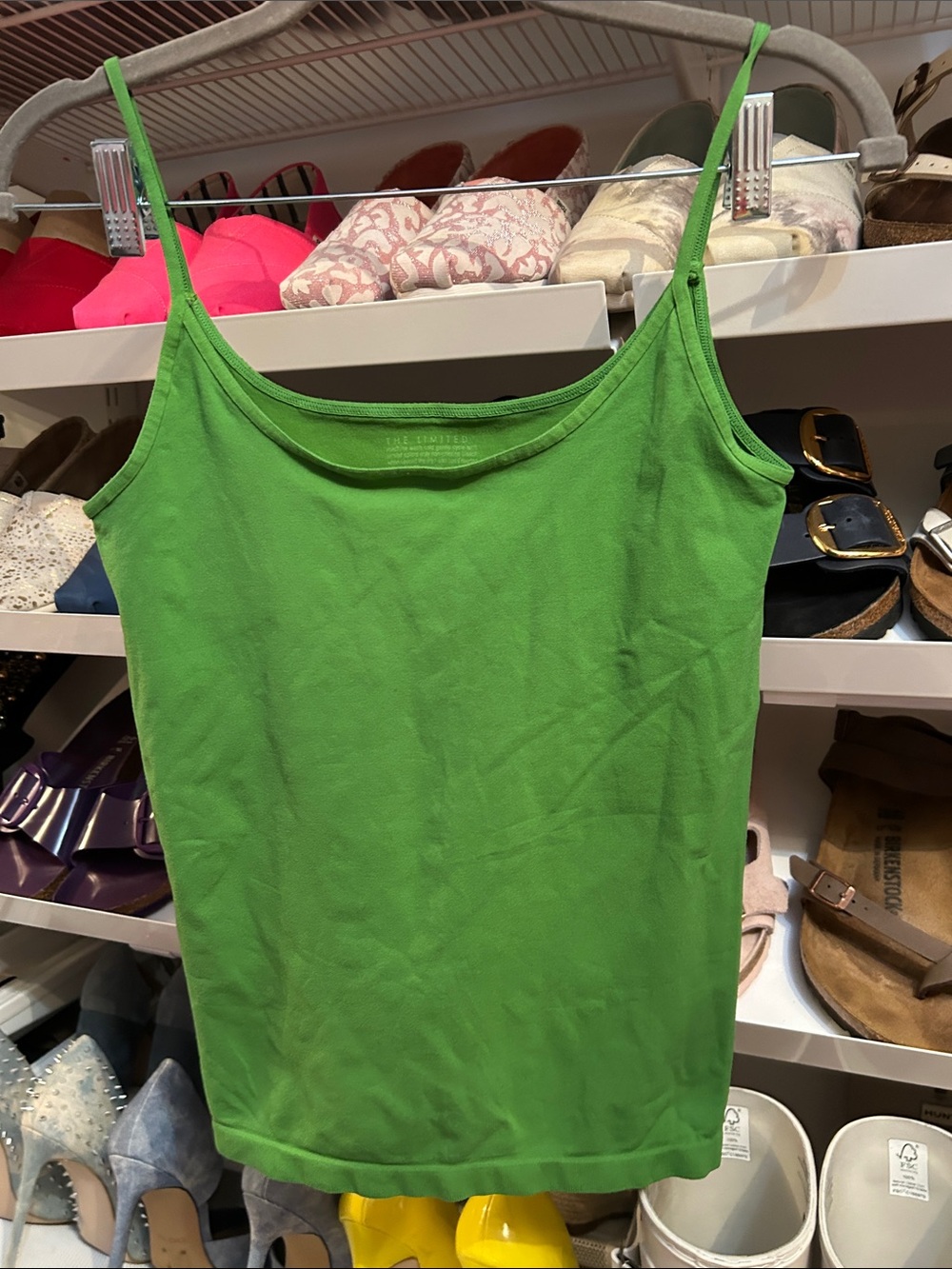 The Limited Bright Green Slim Camisole Tank